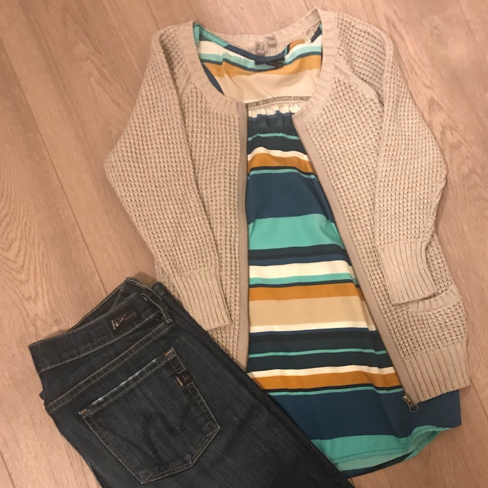 Tan Caslon Sweater. Sz XS